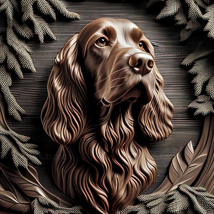 3D model st Russian Hunting Spaniel dog (STL)